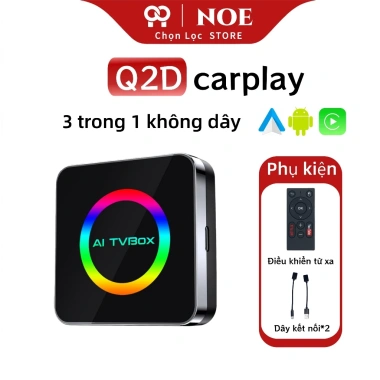 Q2D 3 trong 1 CarPlay Android Auto Mirror Link Giải trí trên màn hình xe, giảm 20%