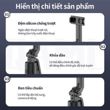 QAML Q13 Gimbal AI 1 Trục – Chống Rung, Dùng cho Máy Ảnh & Điện Thoại, 500.820đ 2
