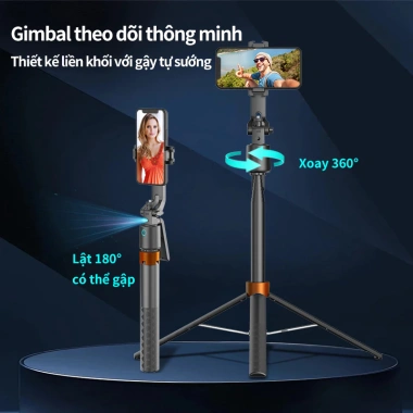 QAML Q13 Gimbal AI 1 Trục – Chống Rung, Dùng cho Máy Ảnh & Điện Thoại, 500.820đ 3