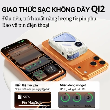 Qi2+CCC Sạc Dự Phòng UNEED 30.000/20.000mAh PD 20W/35W, Sạc Nhanh Không Dây, Cục AC 3 Qi2+CCC Sạc Dự Phòng UNEED 30.000/20.000mAh PD 20W/35W, Sạc Nhanh Không Dây, Cục AC 3