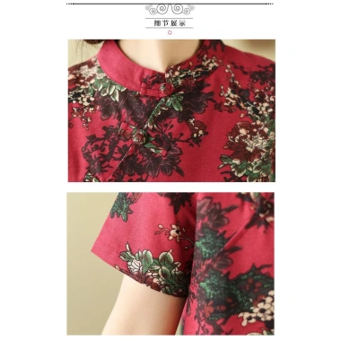 Qipao midi phong cách Trung Hoa retro mùa Hè - Giá chỉ 692.321₫, giảm mạnh 5 Qipao midi phong cách Trung Hoa retro mùa Hè - Giá chỉ 692.321₫, giảm mạnh 5