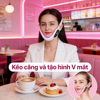 QQT Máy Massage Giảm Mập Mặt 12 Level - Tan Mỡ, Nâng Cơ V-Line, Giảm 2 Cằm, Da Săn Chắc 220k