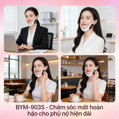 QQT Máy Massage Giảm Mập Mặt 12 Level - Tan Mỡ, Nâng Cơ V-Line, Giảm 2 Cằm, Da Săn Chắc 220k