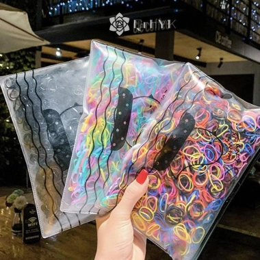 Qrhyk 1.000 Dây Cao Su Dùng Một Lần Dây Buộc Tóc Co Giãn Đuôi Ngựa Cho Bé Gái