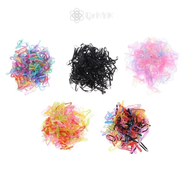 Qrhyk 1.000 Dây Cao Su Dùng Một Lần Dây Buộc Tóc Co Giãn Đuôi Ngựa Cho Bé Gái