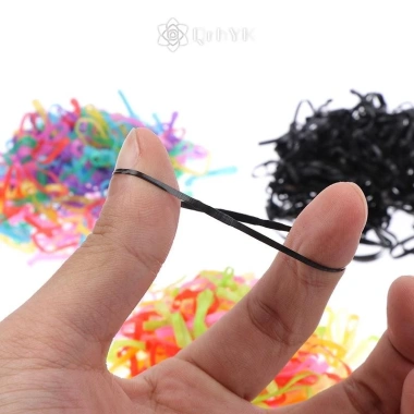 Qrhyk 1.000 Dây Cao Su Dùng Một Lần Dây Buộc Tóc Co Giãn Đuôi Ngựa Cho Bé Gái