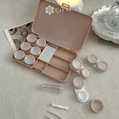 Qrhyk 6 Cặp Ống Kính Tiếp Xúc Hộp Ngâm Bảo Quản Di Động - Giảm 17% Chỉ 73.480đ