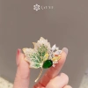 Qrhyk Áo chân lá thổ cẩm pha lê dễ thương cho tiệc cưới nữ - quà tặng 6