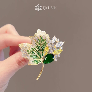 Qrhyk Áo chân lá thổ cẩm pha lê dễ thương cho tiệc cưới nữ - quà tặng