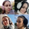 Qrhyk Di Động Gấp Mùa Đông Ấm Áp Bịt Tai Màu Trơn Earflap Ngoài Trời Bảo Vệ Lạnh - 52.470₫ 3