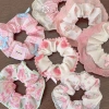 Qrhyk Thanh Lịch Scrunches In Ren Cạnh Rộng Dây Buộc Tóc Nữ Ngọt Ngào Dễ Thương, Phụ Kiện Thời Trang Quà Tặng 2