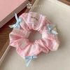 Qrhyk Thanh Lịch Scrunches In Ren Cạnh Rộng Dây Buộc Tóc Nữ Ngọt Ngào Dễ Thương, Phụ Kiện Thời Trang Quà Tặng 10