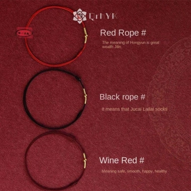 Qrhyk Vòng Tay Handmade Dây Đỏ May Mắn Điều Chỉnh cho Nam Nữ - Thời Trang 2.024 Giá ưu đãi 34.300đ