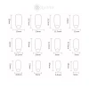 Qrhyk Y2k Móng tay giả đen 24 chiếc, dính acrylic tái sử dụng, bấm nhanh 2