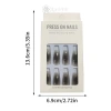 Qrhyk Y2k Móng tay giả đen 24 chiếc, dính acrylic tái sử dụng, bấm nhanh 9