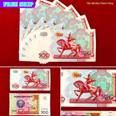 QTMT6.760 Tiền Mã Đáo Thành Công Uzbekistan - Màu Đỏ Phát Đạt, Kích Hoạt Tài Lộc, Giá ưu đãi 19.080₫