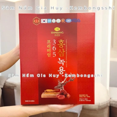 Quà biếu tặng Nước hồng sâm Nuôi Nhung – Hươu linh chi 365 60 gói 499k 4