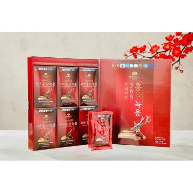 Quà biếu tặng Nước hồng sâm Nuôi Nhung – Hươu linh chi 365 60 gói 499k 5