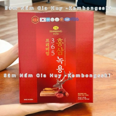 Quà biếu tặng Nước hồng sâm Nuôi Nhung – Hươu linh chi 365 60 gói 499k 8