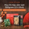 Quà Biếu Tết Set sâm tươi Hàn Quốc 6 năm tuổi 500g (13-15 củ) kèm kẹo dẻo hồng sâm 200g + túi xách Tết 1,09tr