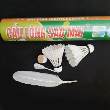 Quả Cầu Lông 10 Quả - Cầu Sao Mai, Đế Gỗ Lie, Bay Ổn Định, Dùng Trong Nhà & Ngoài Trời