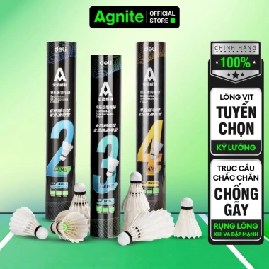 Quả cầu lông Agnite 12 quả vũ bền, ống cầu chính hãng, giảm giá 23% chỉ 84.000₫
