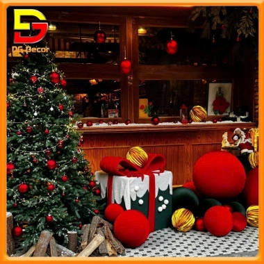 Quả Cầu Nhung Đỏ Trái Châu DC-786 - Trang Trí Cây Thông Noel Giáng Sinh Lễ Tết, Giá 49.000