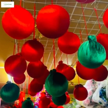 Quả Châu Nhung Cỡ Lớn Trang Trí Cây Thông Noel Giảm 30.000đ Decor Giáng Sinh Tết