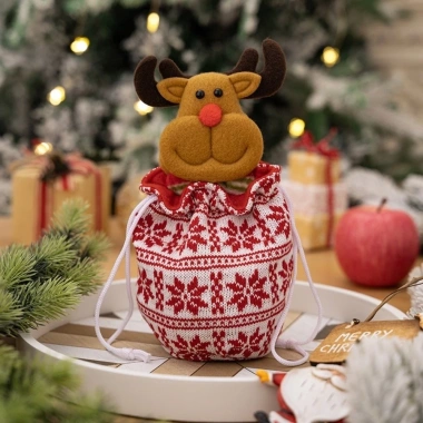 Quà Giáng Sinh Dệt Kim Hoạt Hình Túi Bảo Quản Kẹo Búp Bê Nai Santa Gấu 3 Quà Giáng Sinh Dệt Kim Hoạt Hình Túi Bảo Quản Kẹo Búp Bê Nai Santa Gấu 3