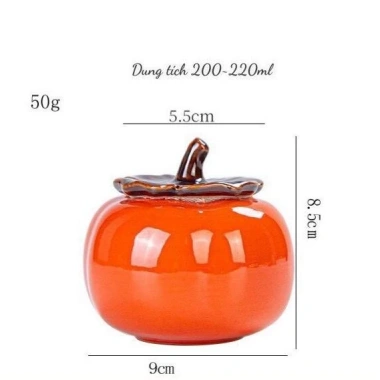 Quả Hồng Hộp Đựng Trà - Hạt Dưa, Mứt, Kẹo Trang Trí Decor Giá 69.000 VND 2