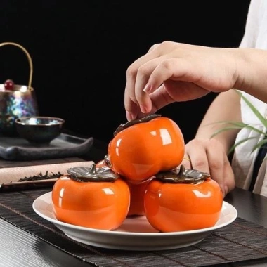 Quả Hồng Hộp Đựng Trà - Hạt Dưa, Mứt, Kẹo Trang Trí Decor Giá 69.000 VND 4
