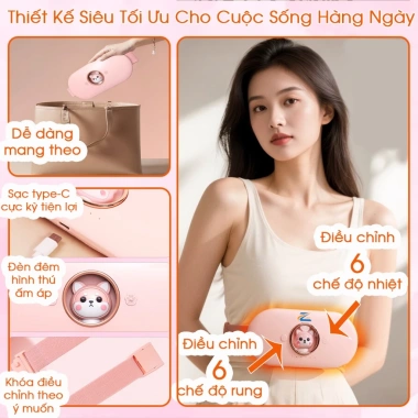 Quà Tặng 8/3 Đai Chườm ấm Bụng Kinh Nguyệt - Máy Massage Giảm Đau Bụng, Ý Nghĩa Cho Vợ, Bạn Gái - Giá 329.000 VND 6 Quà Tặng 8/3 Đai Chườm ấm Bụng Kinh Nguyệt - Máy Massage Giảm Đau Bụng, Ý Nghĩa Cho Vợ, Bạn Gái - Giá 329.000 VND 6