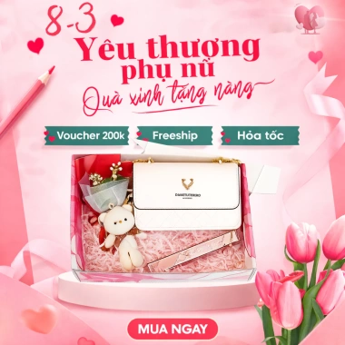 Quà Tặng Bạn Gái IV Pink Leather - Bộ Túi Xách Nữ Full Set Sang Trọng, Chỉ 395k