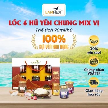 Quà Tặng Combo 6 Hũ Yến Chưng Sẵn Lamnest Giá Ưu Đãi 300.000 VNĐ Tiết Kiệm 66.000 2