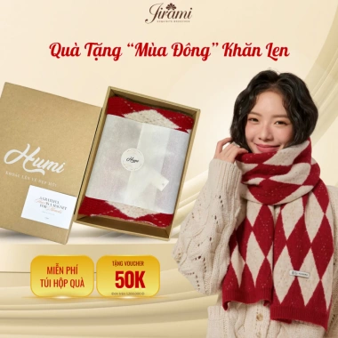 Quà Tặng Khăn Choàng Len JIRAMI Mùa Đông - Hộp Giáng Sinh Noel Du Lịch Du Học, Giá chỉ 460.000₫