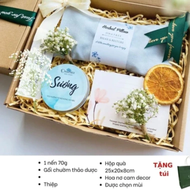 Quà Tặng Nến Thơm & Gối Chườm Siêu Thơm Onatree - Tặng Túi, Giảm Giá, Phù Hợp Sinh Nhật 8/3 20/10