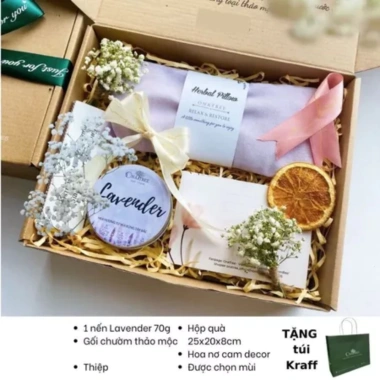 Quà Tặng Nến Thơm & Gối Chườm Siêu Thơm Onatree - Tặng Túi, Giảm Giá, Phù Hợp Sinh Nhật 8/3 20/10