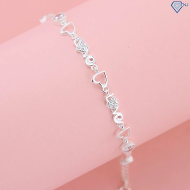 Quà Tặng Người Yêu Lắc Tay Nữ Bạc Chữ Love Đính Đá Thời Trang LTN181 TNJ