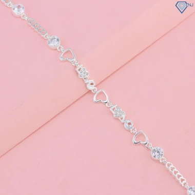 Quà Tặng Người Yêu Lắc Tay Nữ Bạc Chữ Love Đính Đá Thời Trang LTN181 TNJ