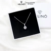 Quà tặng nữ dây chuyền bạc HELINO đá tròn dọc, S925 C24, ưu đãi 439.000₫