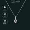 Quà tặng nữ dây chuyền bạc HELINO đá tròn dọc, S925 C24, ưu đãi 439.000₫ 2