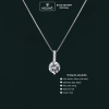 Quà tặng nữ dây chuyền bạc HELINO đá tròn dọc, S925 C24, ưu đãi 439.000₫ 4