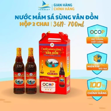 Quà tặng Nước mắm sá sùng Vân Đồn 2 chai 36N 700ml - Giá ưu đãi 90.000 VNĐ