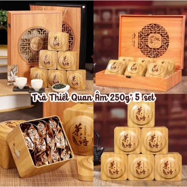 Quà tặng sang trọng Trà Thiết Quan Âm 500g Hộp đẹp 6 set cao cấp 330k
