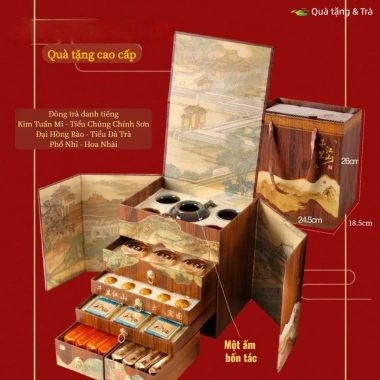 Quà tặng Thiên Lý Giang Sơn danh trà nổi tiếng kèm bộ trà cụ cao cấp, giá ưu đãi 795.000₫ 2