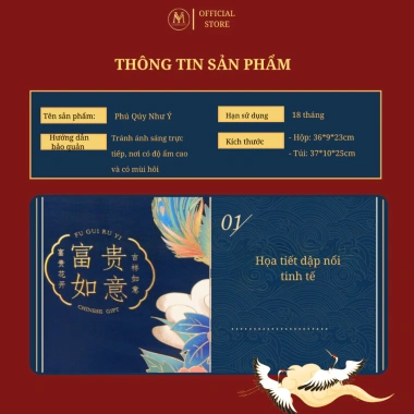 Quà tặng trà cao cấp PHÚ QUÝ NHƯ Ý kèm muỗng kim loại sang trọng - Tặng sếp, đối tác, bố mẹ, giảm còn 305.000đ