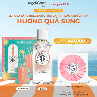 Quà tặng Xmas Roger&Gallet Rose 100ml và Tinh Dầu Khếch Tán quả sung - Giá chỉ 1.105.000 VND