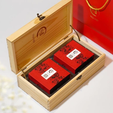 Quà Tết 2.026 Bính Ngọ - Hộp Quà Trà Việt Sang Trọng An Khang Gỗ, chỉ 648.000đ 4