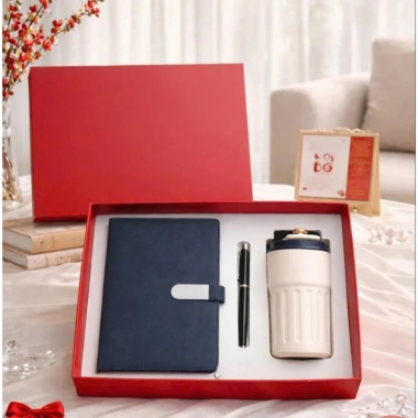 Quà Tết 2.026 - Bộ Quà Doanh Nghiệp: Sổ Tay Da, Bút Ký & Bình Giữ Nhiệt Cao Cấp 3
