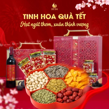 Quà Tết 2.026 Hạt Dinh Dưỡng Trái Cây Sấy Cao Cấp Hũ Thủy Tinh 7.3x10.5cm Quà Biếu Tặng 47.000đ